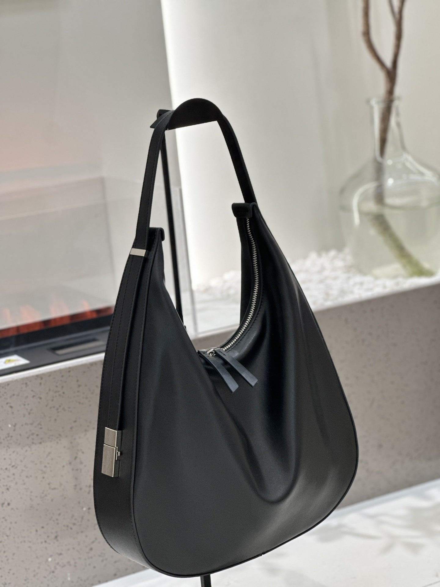 Genuine Leather Women's Cross-Border First Layer Cowhide HOBO Shoulder Bag Handbag Simple Versatile Bucket Bag ...
