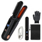 Cordless Hair Straightener Brush 2-in-1 Ceramic Flat Iron