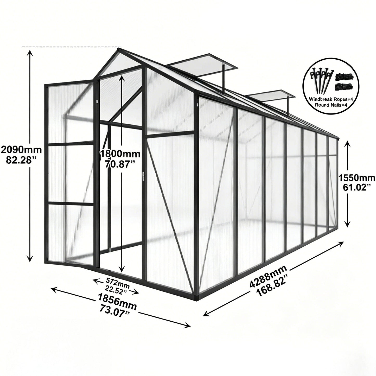 Gain Height Windproof house With Raised Base