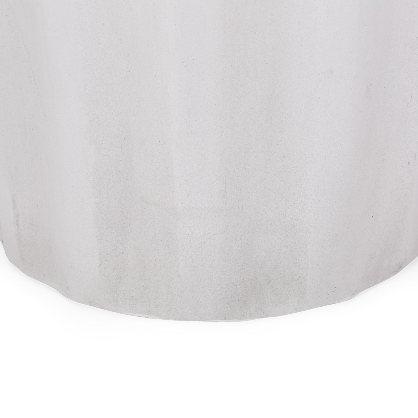 Outdoor Lightweight Concrete Side Table, Antique White