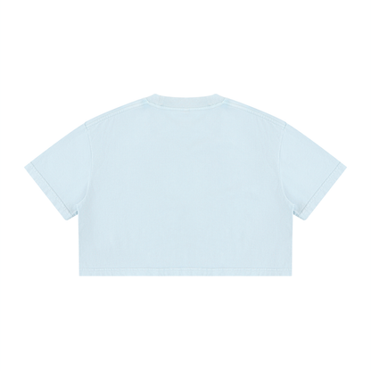 Loki & Ivy Women's Mineral Wash Cotton Crop T-Shirt