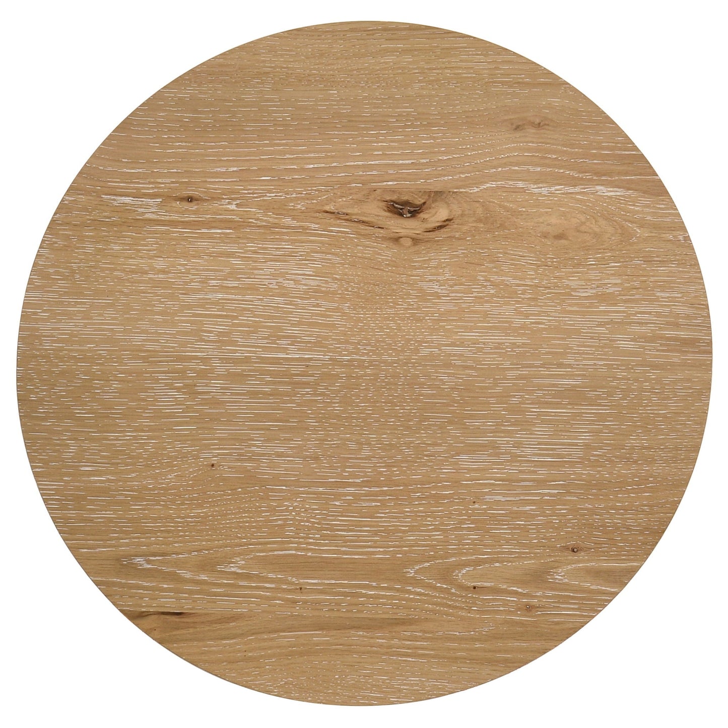 Kessler 2-piece Round Sculptural Wood Coffee Table Set Light Oak
