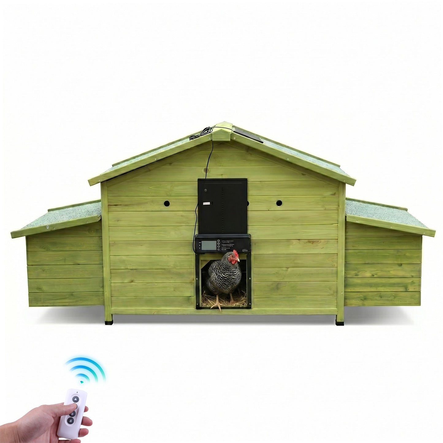 70" Automatic Chicken Coop with Solar-Powered Door