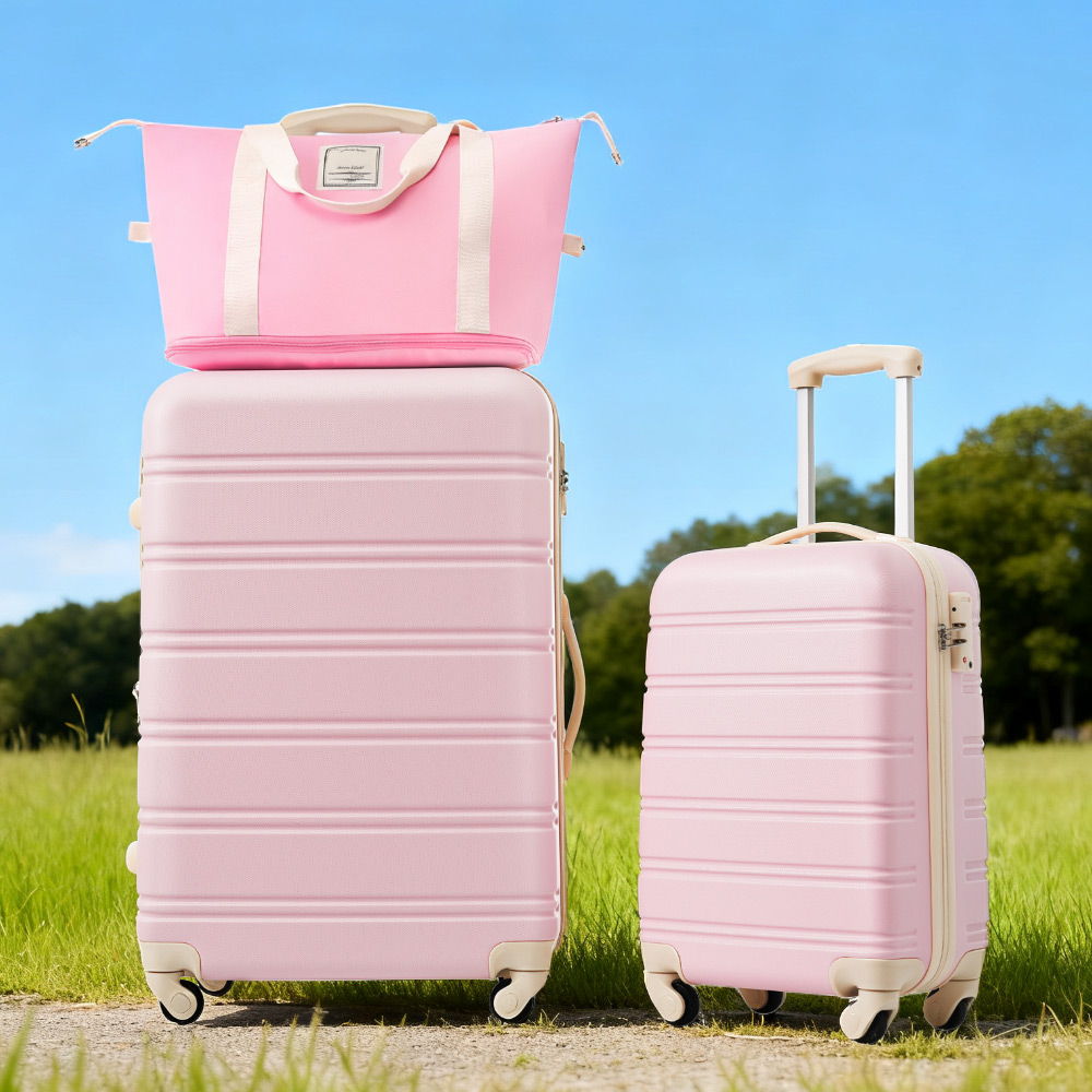 Hardshell Luggage Sets 2 Pieces + Bag Spinner Suitcase With Tsa Lock Lightweight 20" / 28"