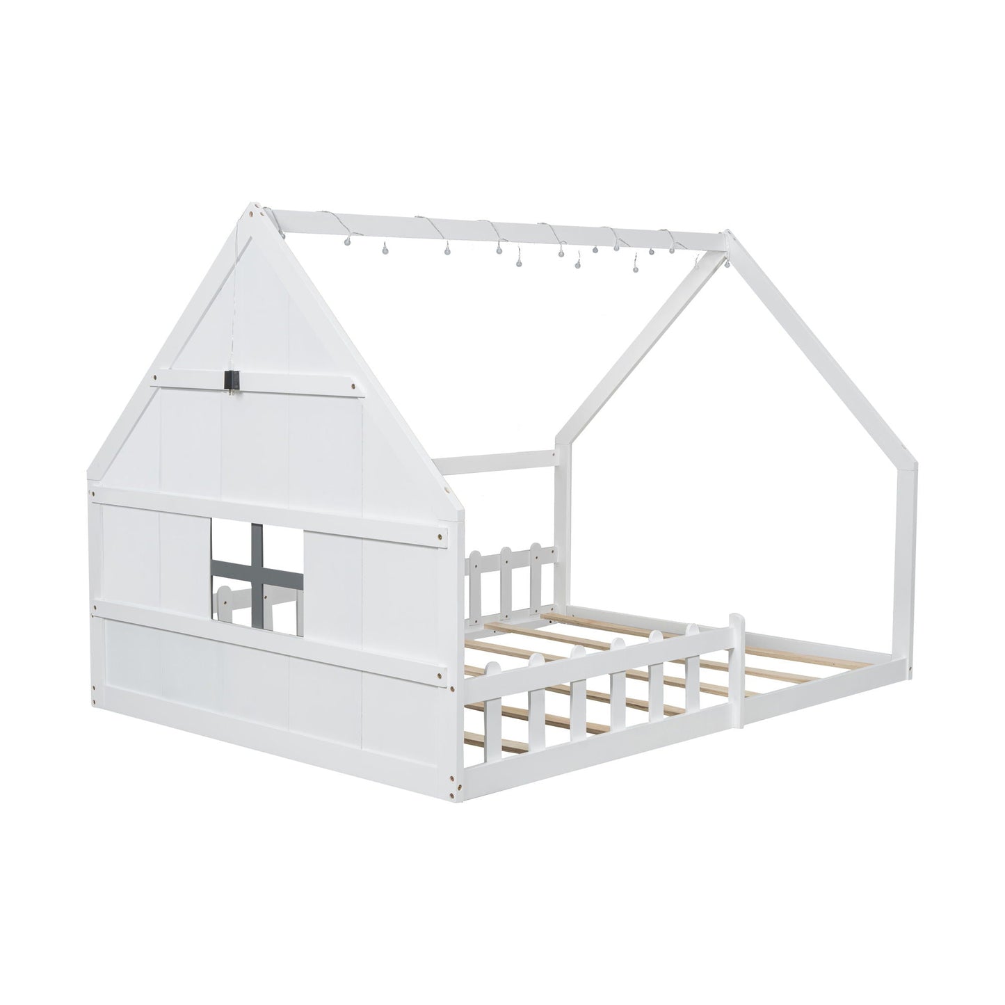 House Bed With Window And Fence