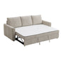 Leira - Linen Pull Out Sleeper Sofa - Beige