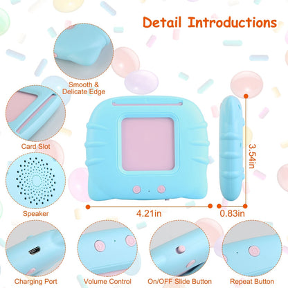 224 Words Kid Flash Talking Cards 112 Card Electronic Cognitive Audio Toddler Reading Machine Animal Shape Color Repeated Learning Cards English For C