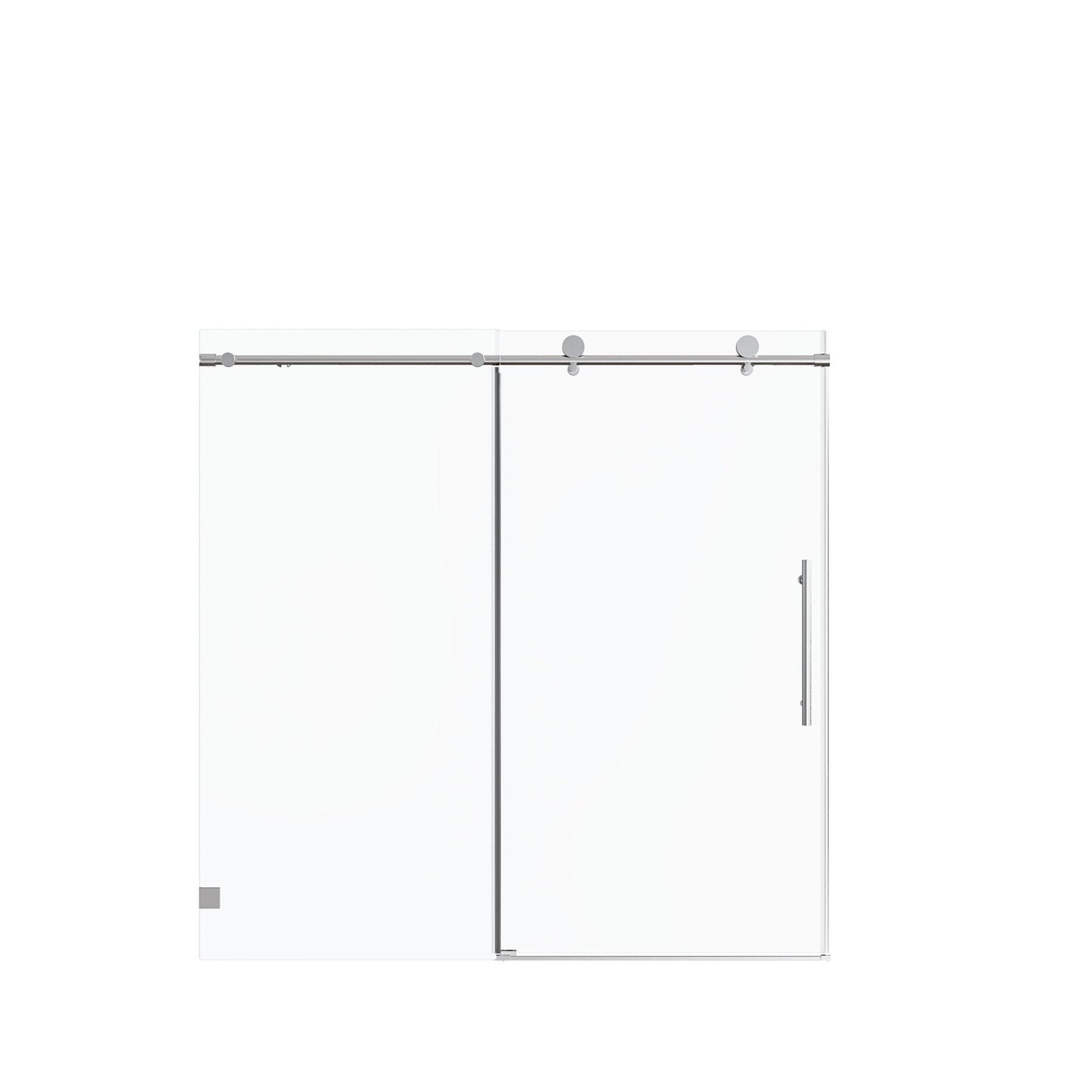 Frameless Single Sliding Soft Close Shower Doors, 5/16" Sgcc Tempered Glass