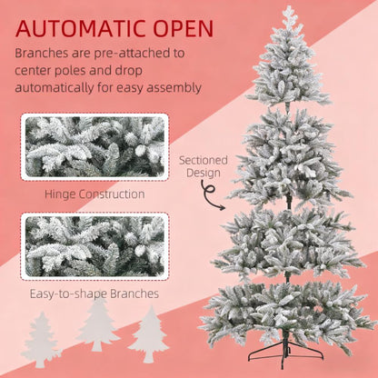 Artificial Flocked Christmas Tree with Snow Tips