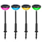 4Packs Solar Pathway Light Color Changing Garden Light Landscape Stake Ornamental Light for Yard Patio Lawn