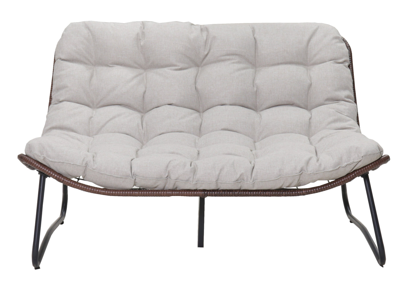 Patio Loveseat Sofa with Luxury Thick Cushion
