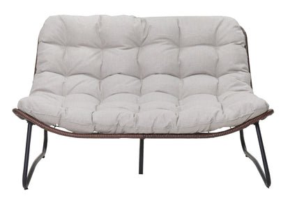 Patio Loveseat Sofa with Luxury Thick Cushion
