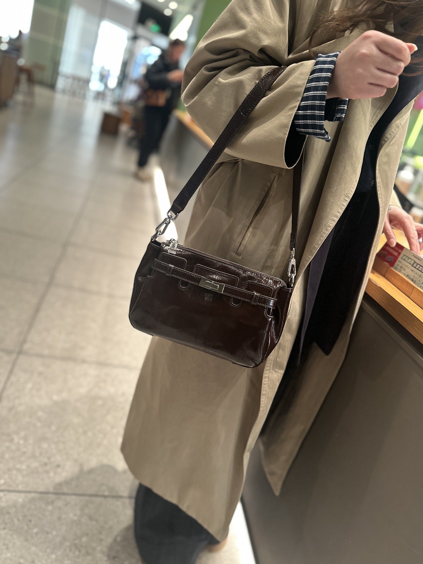 Custom Cross-Border Top-Grain Oil Wax Cowhide Underarm Bag 2026 New OEM Vintage-Feel Genuine Leather Handbag