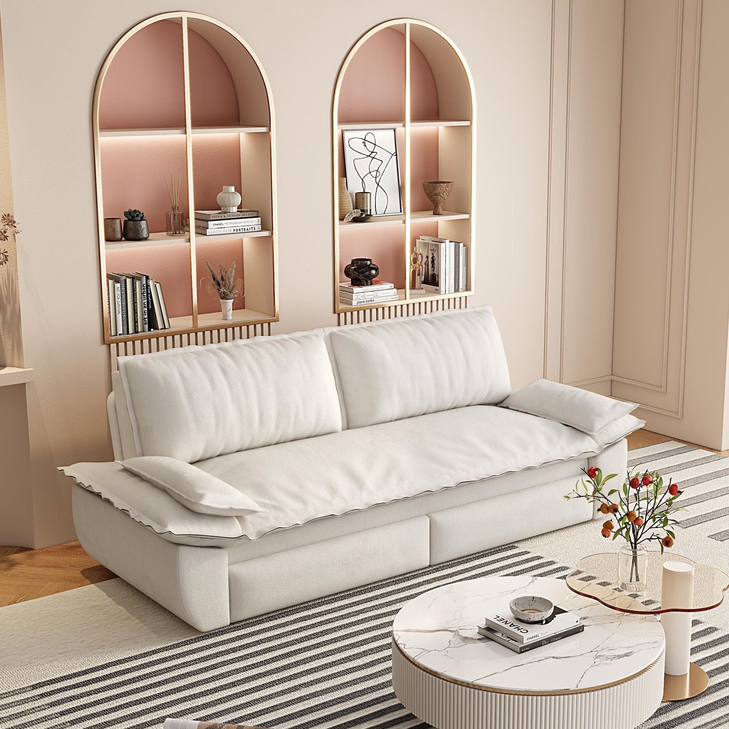 Queen Pull Out Bed, 3 In 1 Convertible Sleeper Sofa