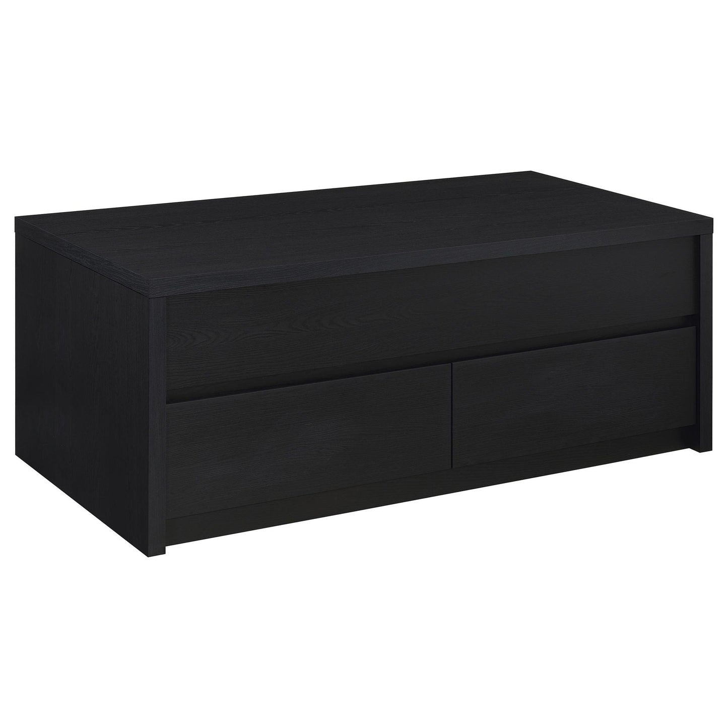 Canyon - Lift Top Table With Dual Drawers Storage Solution - Black