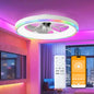 23.6" Modern RGB Ceiling Fan with Lights