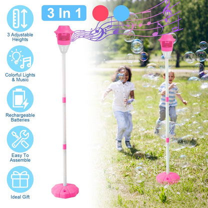 Standing Bubble Machine with Lights & Music - 3 Heights