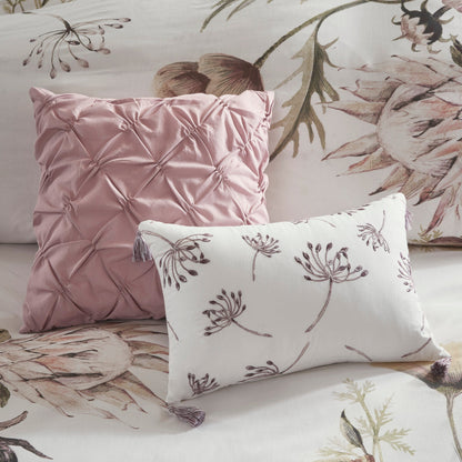 8 Piece Cotton Printed Comforter Set Blush California King