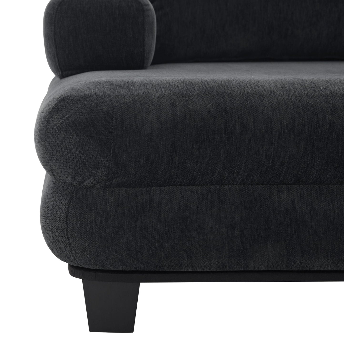 Oversized Chaise Lounge Sofa Bed with Deep Seat and Layered Armrests