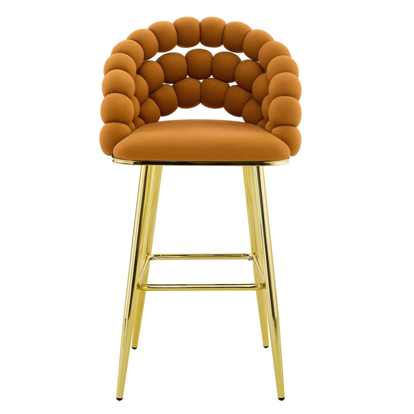 Bubble, Ball Chain Tufted Bar Chairs For Kitchen Island & Home Bar (Set of 2)