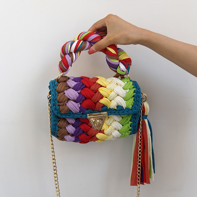 Handwoven Womens Tote Bag Minimalist Style