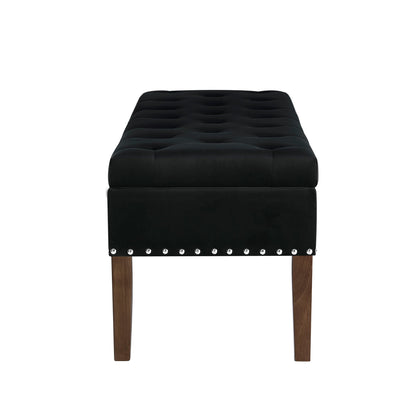 Tufted Bench with Storage