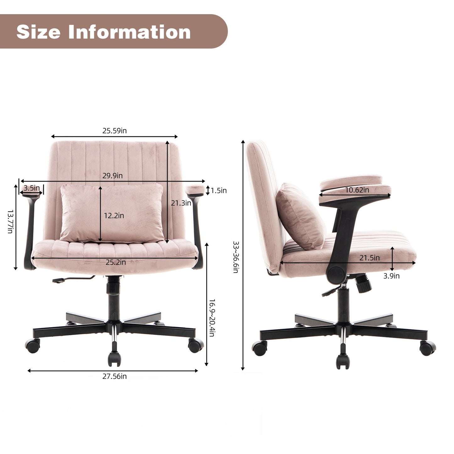 Criss Cross Armrest Office Chair With Wheels