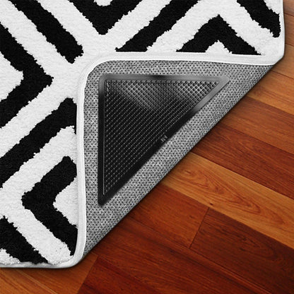 16Pcs Area Rug Gripper Pad Non Slip Anti Curling Carpet Mat Gripper Self- Adhesive Reusable Washable Renewable Hard Wood Floor Safe