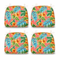 Outdoor Patio Chair Cushions Set of 4 - Bright Coral