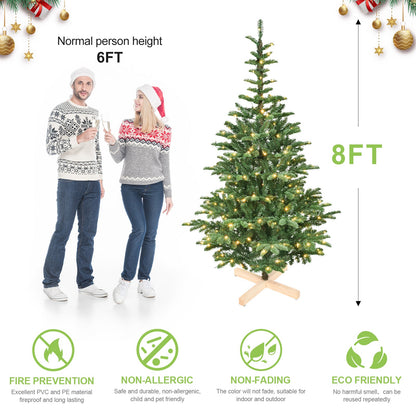 8ft Pre-Lit Christmas Tree with 500 Warm LED Lights
