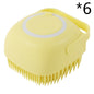 Silicone Dog Bath Massage Gloves Brush Pet Cat Bathroom Cleaning Tool Comb Brush For Dog Can Pour Shampoo Dog Grooming Supplies