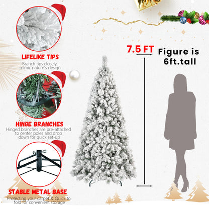 4FT Flocked Christmas Tree with 350 Tips