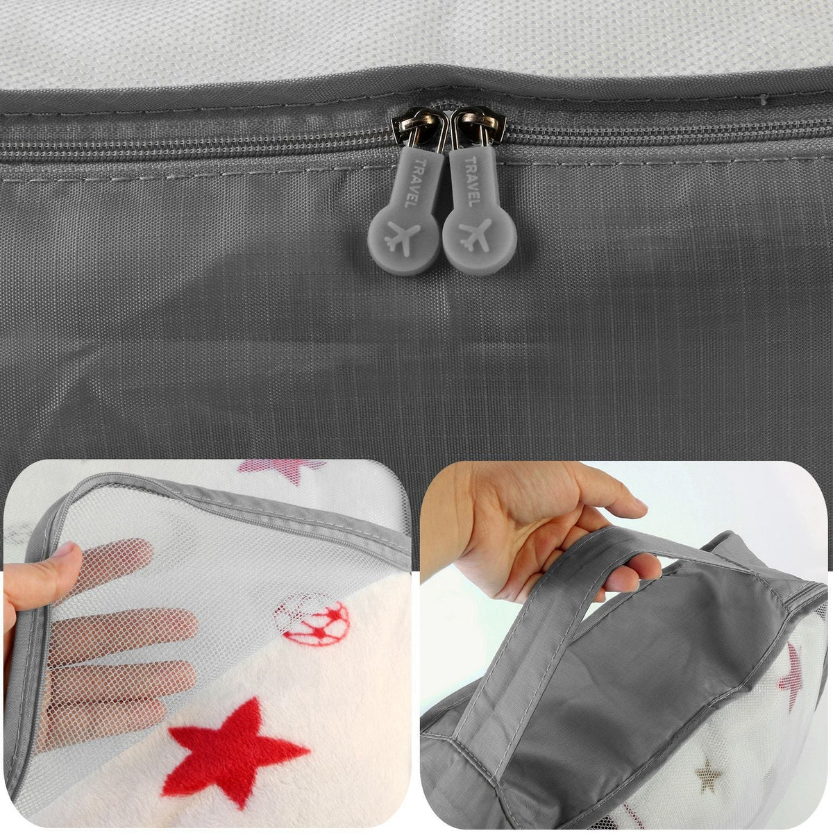 9Pcs Clothes Storage Bags Water-Resistant Travel Luggage Organizer Clothing Packing Cubes for Blouse Hosiery Stocking Underwear