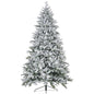 HOMCOM 8ft Snow Flocked Artificial Christmas Tree