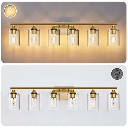 6-Light Brushed Bathroom Lighting