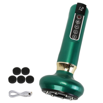 Anti Cellulite Massager Handheld Vacuum SuctionÊCupping Kit Beauty Tool with 12 Suction Mode 12 Heating 20Mins Auto-Off One-Key Pressure Release for A