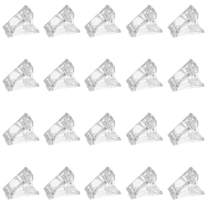 20Pcs Nail Tip Clips Quick Building Poly Gel UV LED Builder DIY Transparent Finger Tip Extension Tool