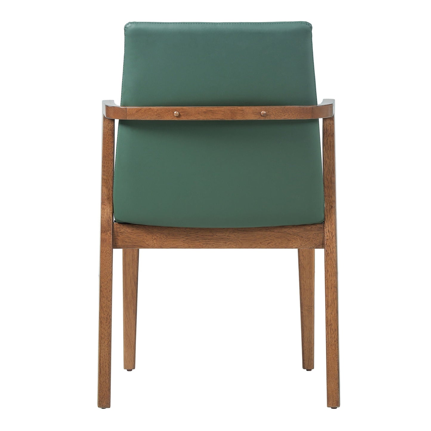 Dining Chairs (Set of 2) - Green / Walnut