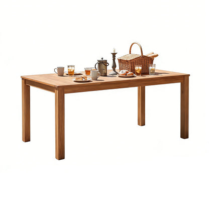 TOPMAX Patio Wooden Dining Table, 67"L Rectangular
