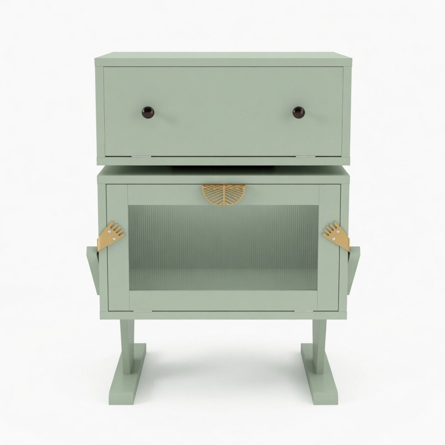 Robot LED Nightstand With 360° Rotating Drawer