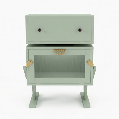 Robot LED Nightstand With 360° Rotating Drawer