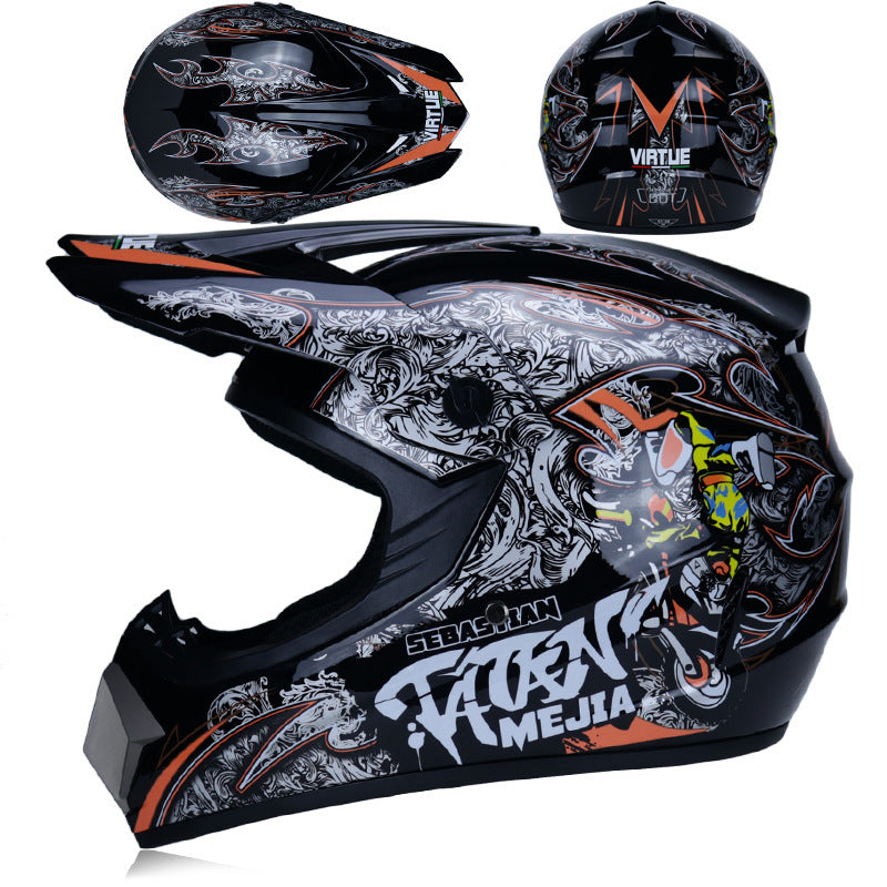 Youth Off-Road Motorcycle Helmet - [green] | Lightweight Motocross Full Face Shield for Dirt Bike & ATV