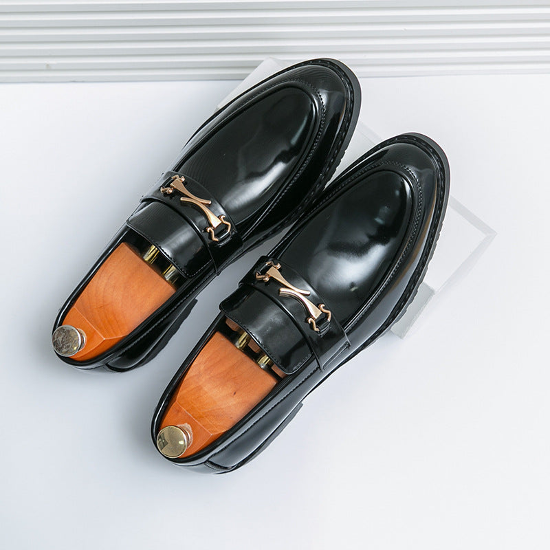 New-style Soft-leather Mens Shoes With A Glossy Finish For Foreign Trade