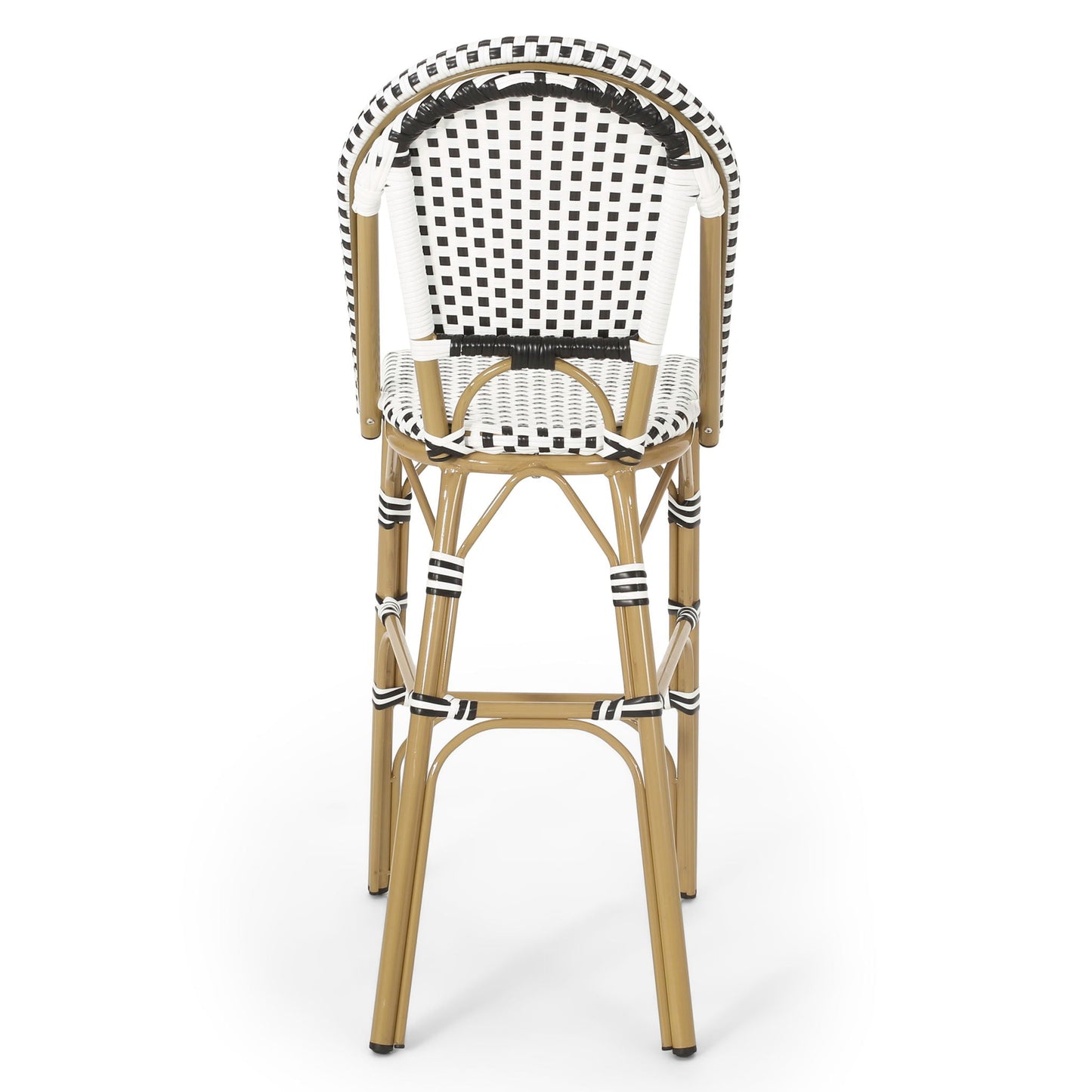 Outdoor PE Rattan French Barstool Set