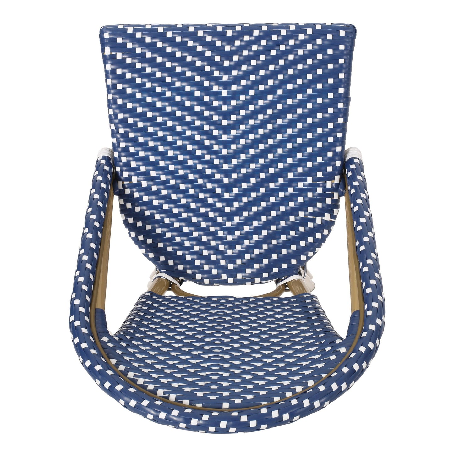 Outdoor PE Rattan French Barstool Set