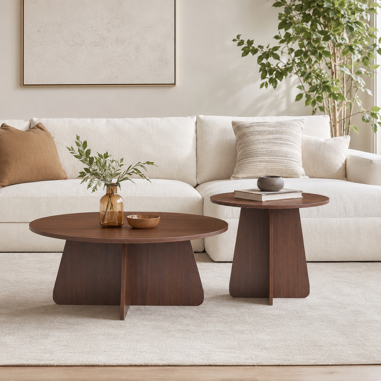 Retro-Style Nesting Coffee Table Set
