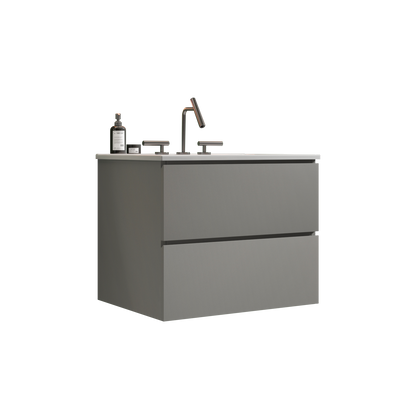 TIA 24" Wall Mount Space Grey Bathroom Vanity