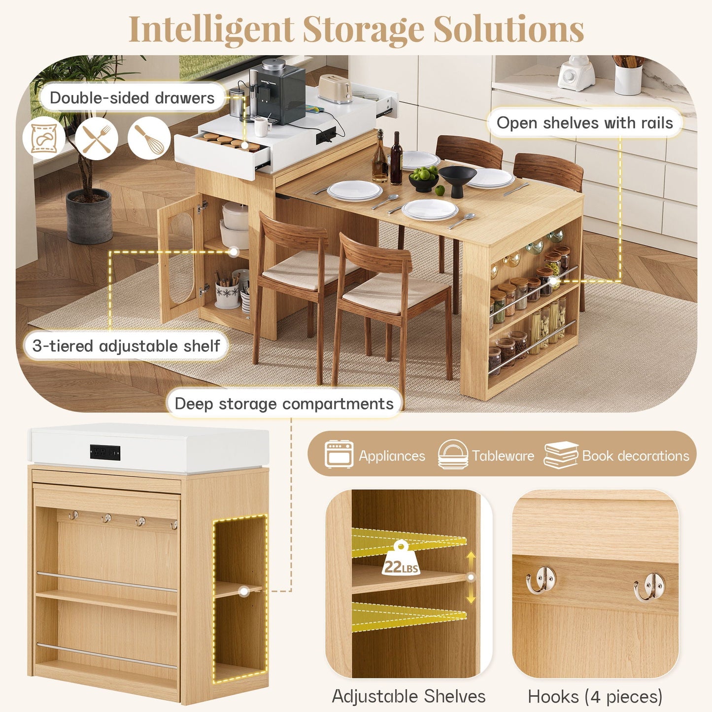 Extendable Dining Table With Folding Top
