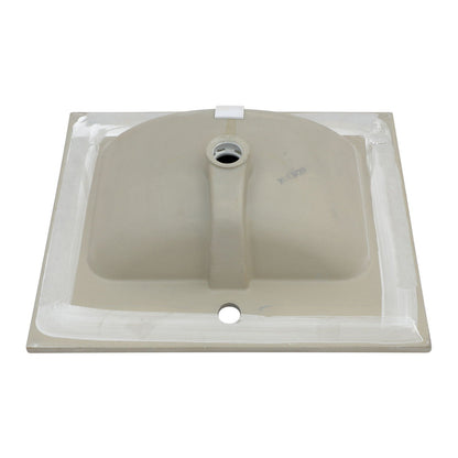 Rectangular Single Vanity Top With 1 Faucet Hole And Overflow Ceramic