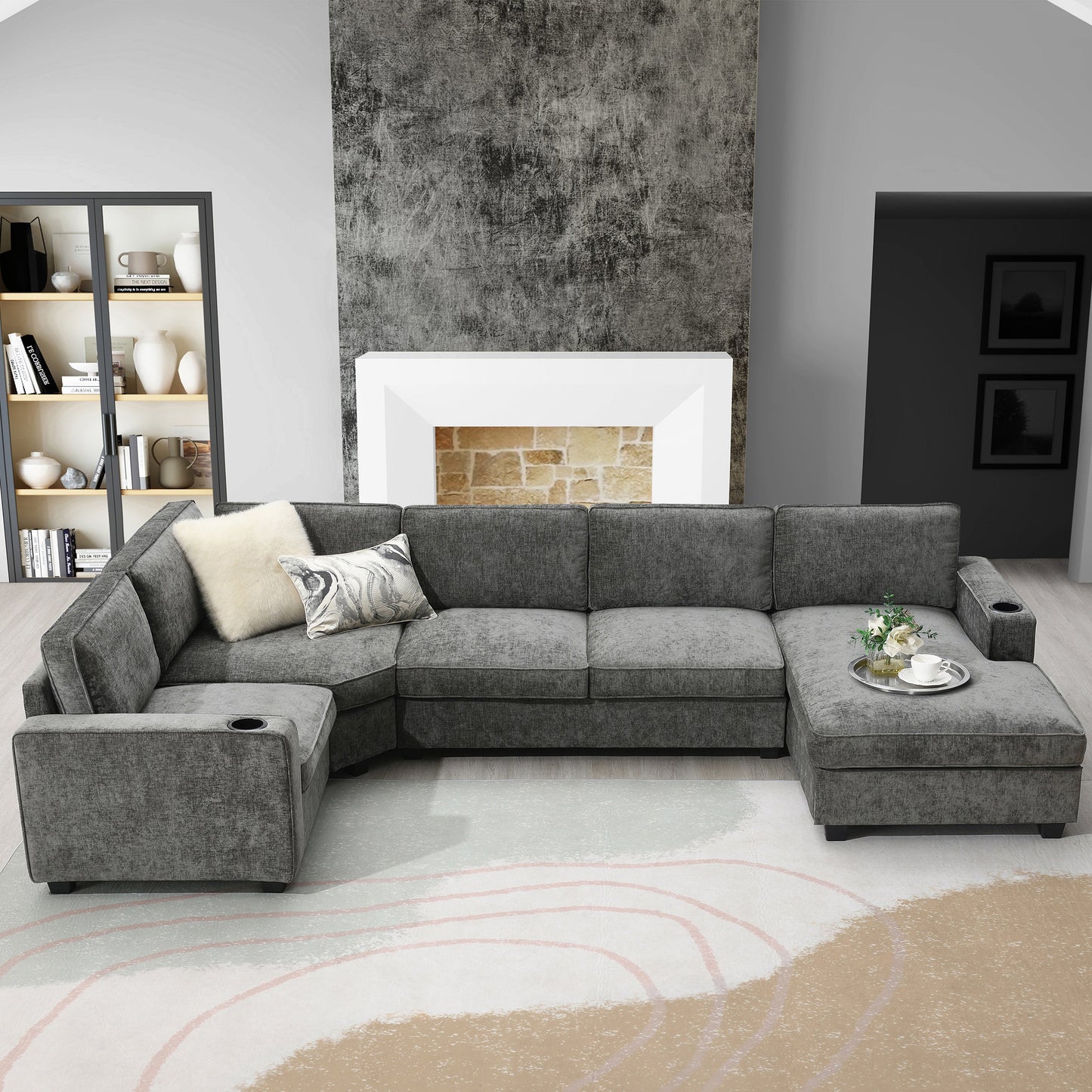 117.5" U-Shaped Sectional Sofa